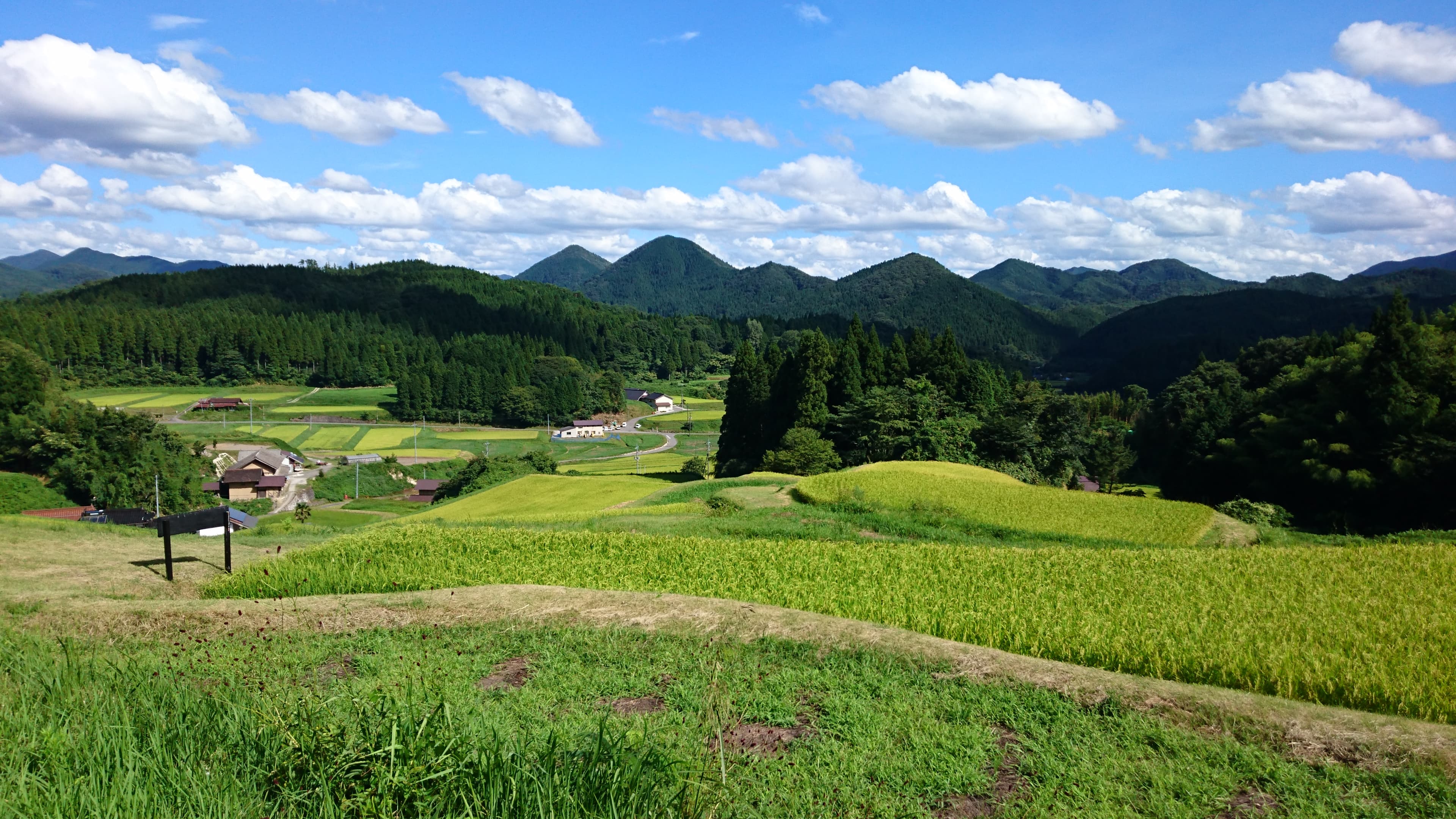 日南町の田園風景画像