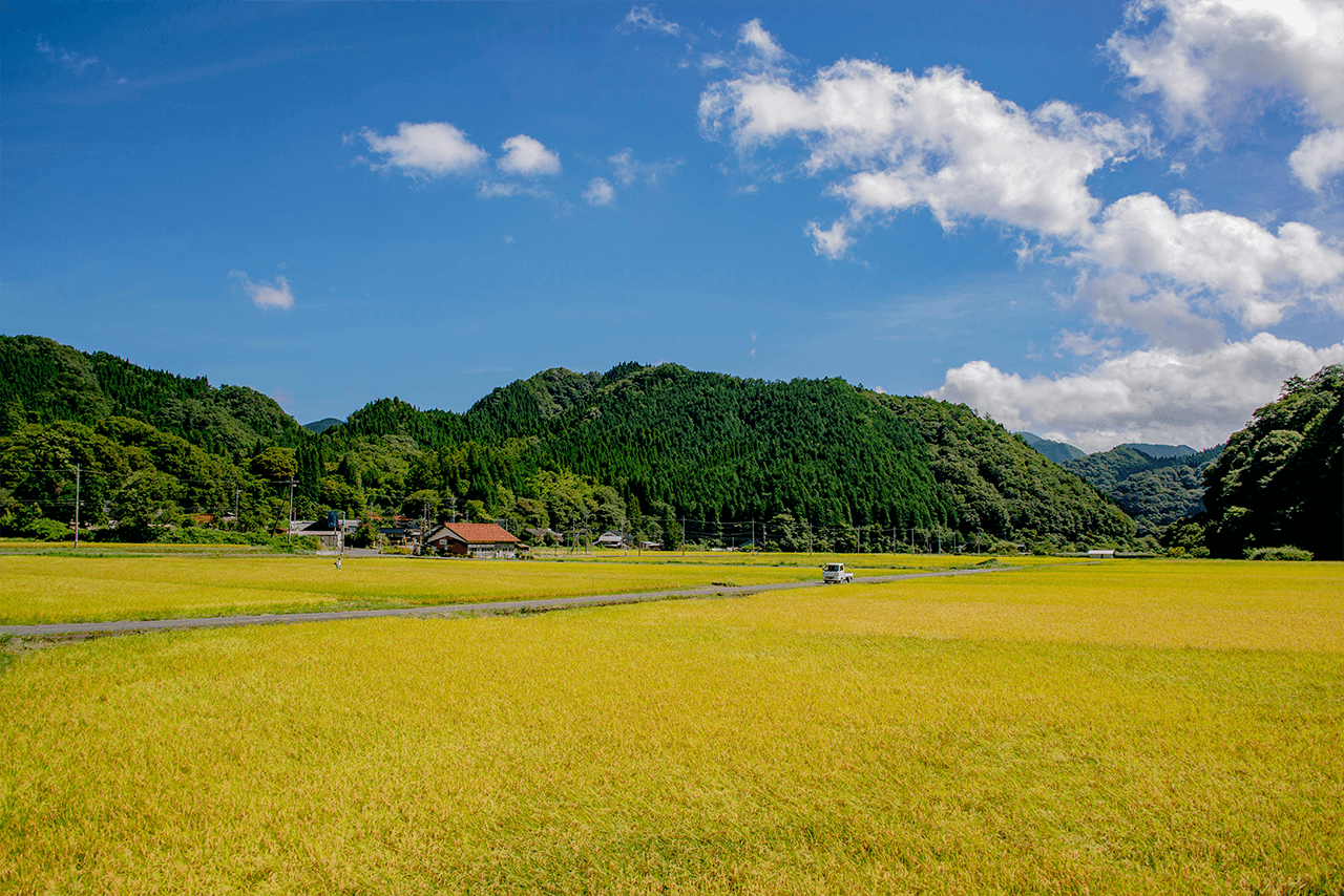 日南町の田園風景画像